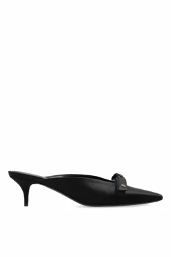Balenciaga BLACK Satin heeled mules