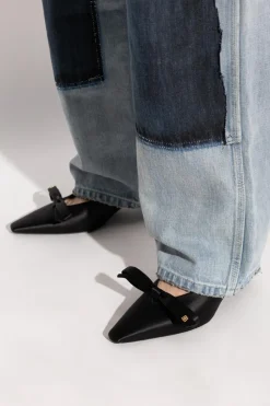 Balenciaga BLACK Satin heeled mules