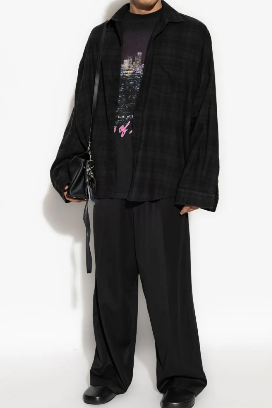 Balenciaga BLACK Shirt with sewn-in T-shirt
