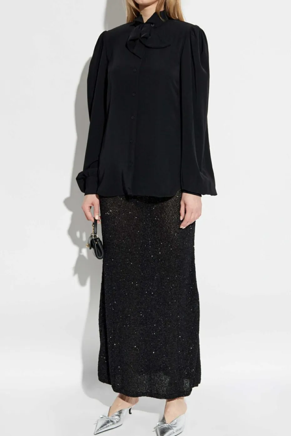 Balenciaga BLACK Shirt with Ties