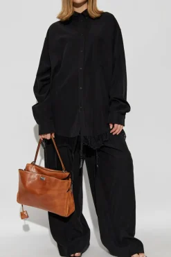 Balenciaga BLACK Shirt with lace trim