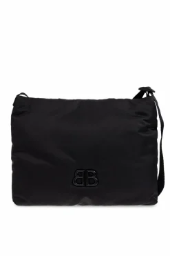 Balenciaga BLACK Shoulder bag with logo-shaped appliqué