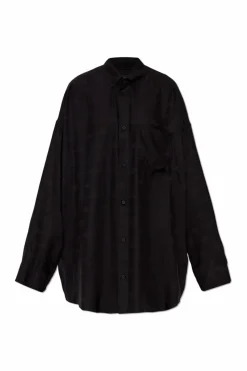 Balenciaga BLACK Silk shirt with pocket
