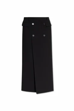Balenciaga BLACK Skirt with decorative buttons