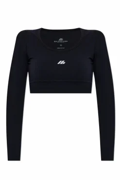 Balenciaga BLACK Sports top with logo