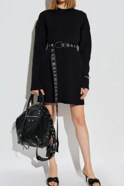 Balenciaga BLACK Striped dress