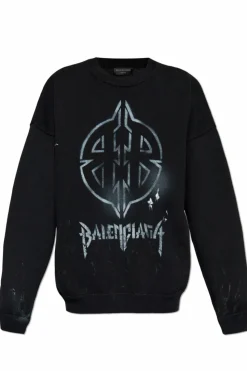Balenciaga BLACK Sweater with logo