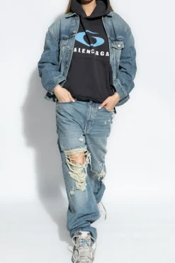 Balenciaga BLACK Sweatshirt with vintage effect
