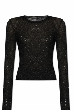 Balenciaga BLACK Top with sequin trim