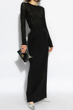 Balenciaga BLACK Top with sequin trim