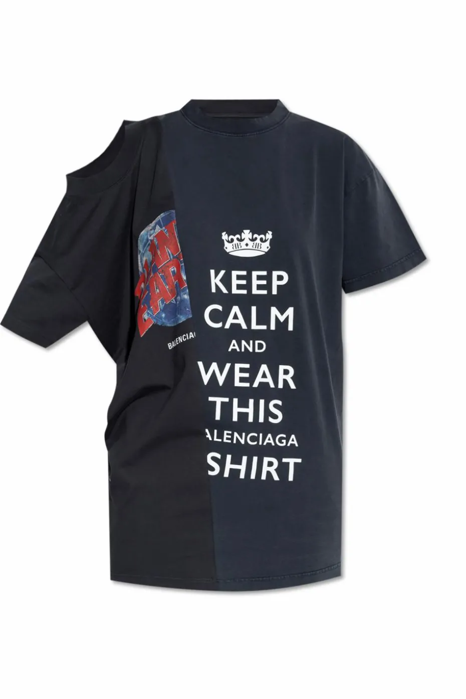 Balenciaga BLACK T-shirt with print