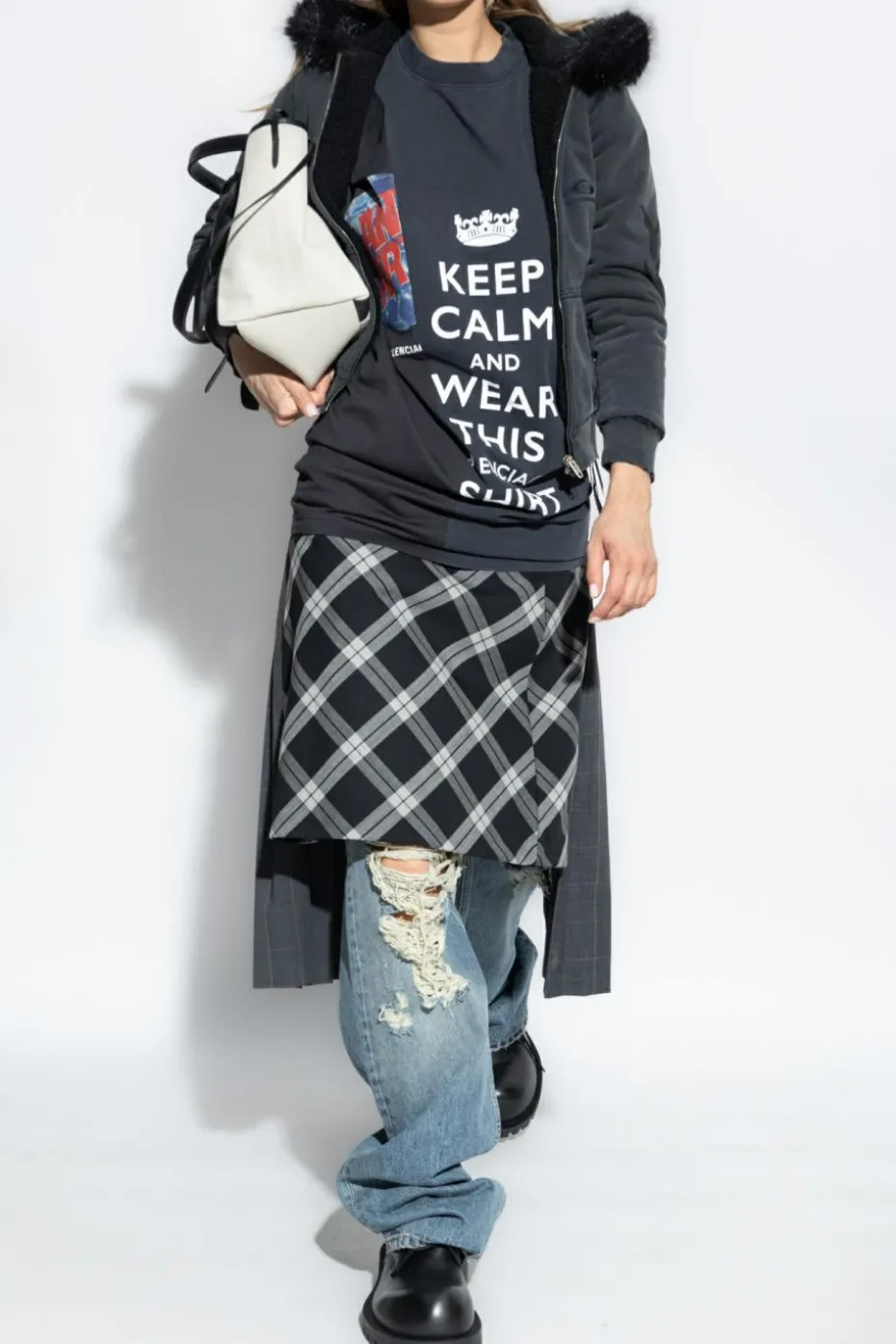 Balenciaga BLACK T-shirt with print