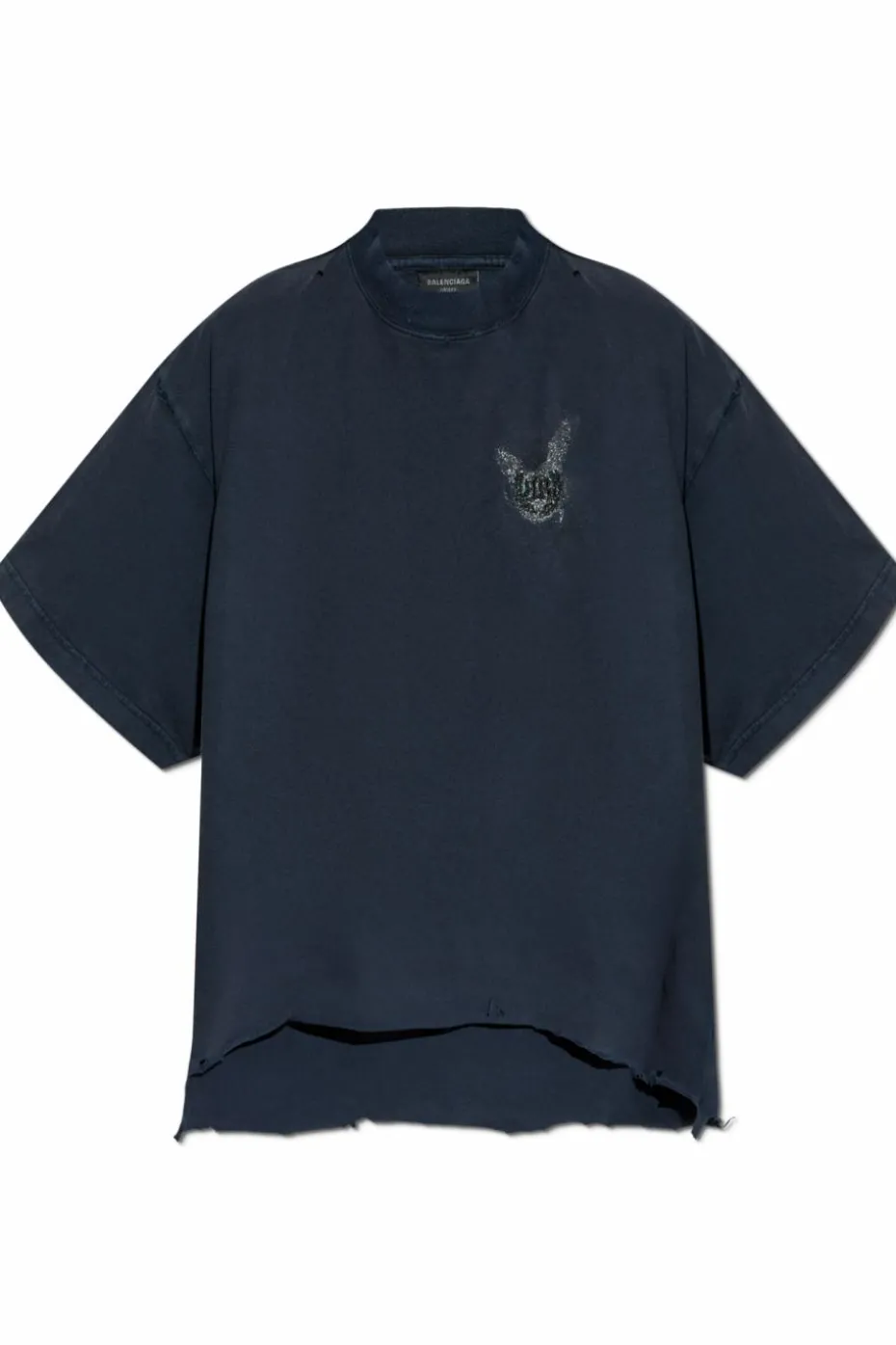 Balenciaga BLACK T-shirt with `vintage` effect