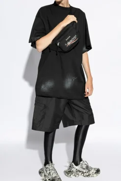 Balenciaga BLACK T-shirt with logo