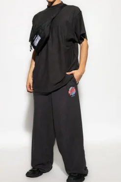Balenciaga BLACK T-shirt with vintage effect