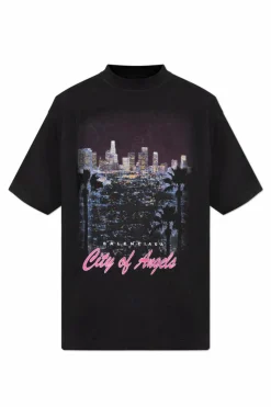 Balenciaga BLACK T-shirt with colorful print