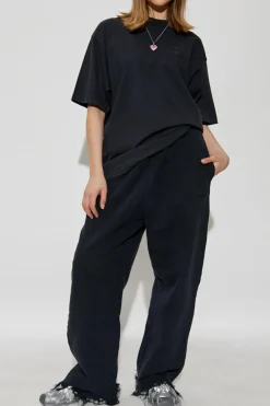 Balenciaga BLACK T-shirt with vintage effect