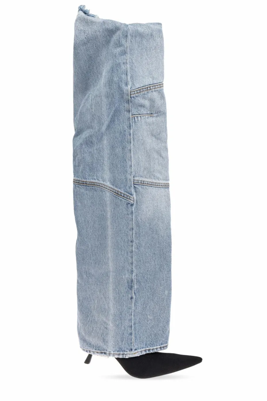 Balenciaga BLUE Denim high-heeled boots `New Flex`