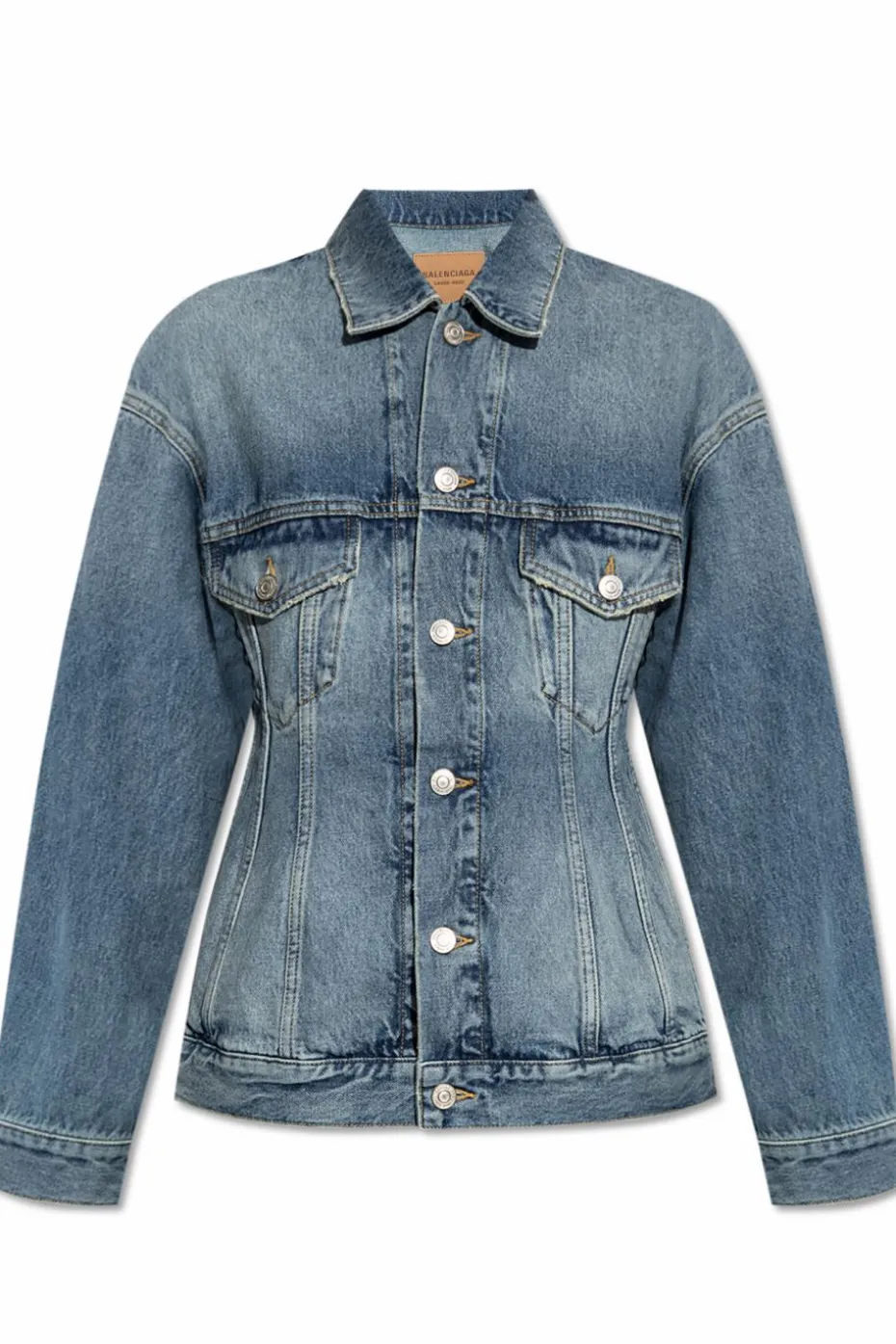 Balenciaga BLUE Denim jacket with vintage effect