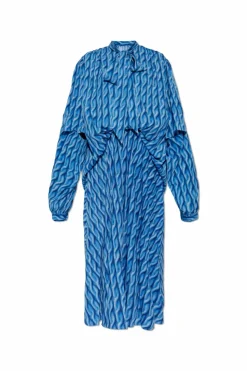 Balenciaga BLUE Dress with print