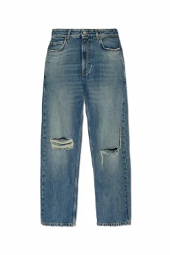 Balenciaga BLUE Jeans with a `vintage` effect