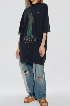 Balenciaga BLUE Jeans with a `vintage` effect