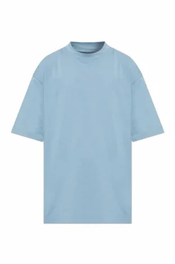 Balenciaga BLUE T-shirt with embroidered logo