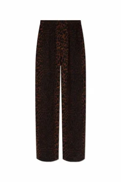 Balenciaga BROWN Animal print pants