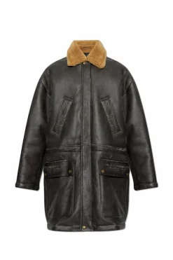Balenciaga BROWN Lambskin Shearling Coat