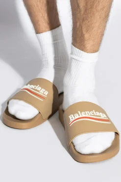 Balenciaga BROWN ‘Pool’ Slides
