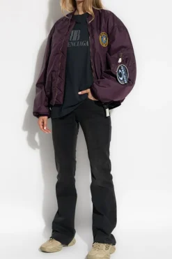 Balenciaga BURGUNDY "bomber" jacket