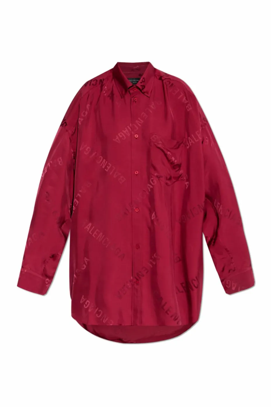 Balenciaga BURGUNDY 'Oversize' shirt
