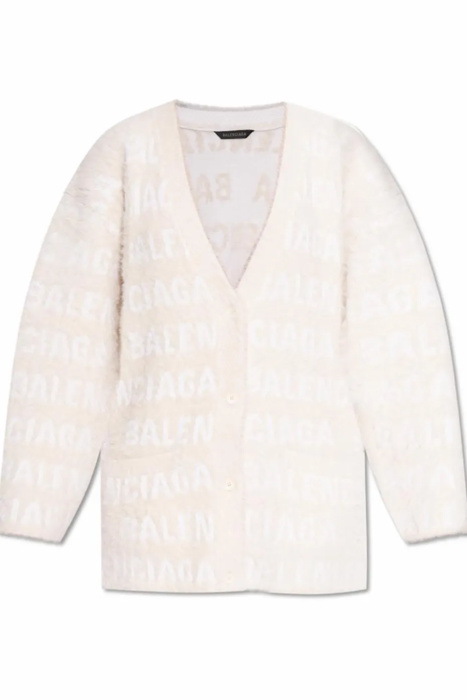 Balenciaga cream Cardigan with monogram