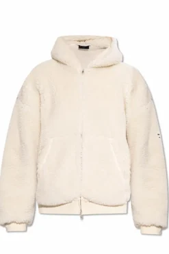 Balenciaga cream Faux Fur Sweatshirt