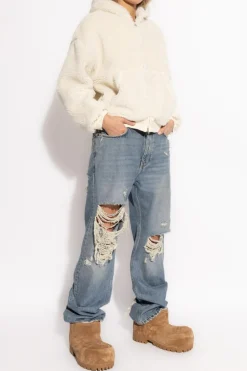 Balenciaga cream Faux Fur Sweatshirt