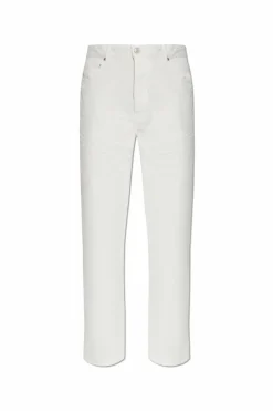 Balenciaga cream Jeans with logo