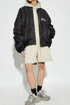 Balenciaga cream Logo shorts