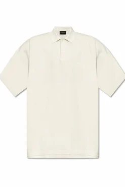 Balenciaga cream Polo with logo