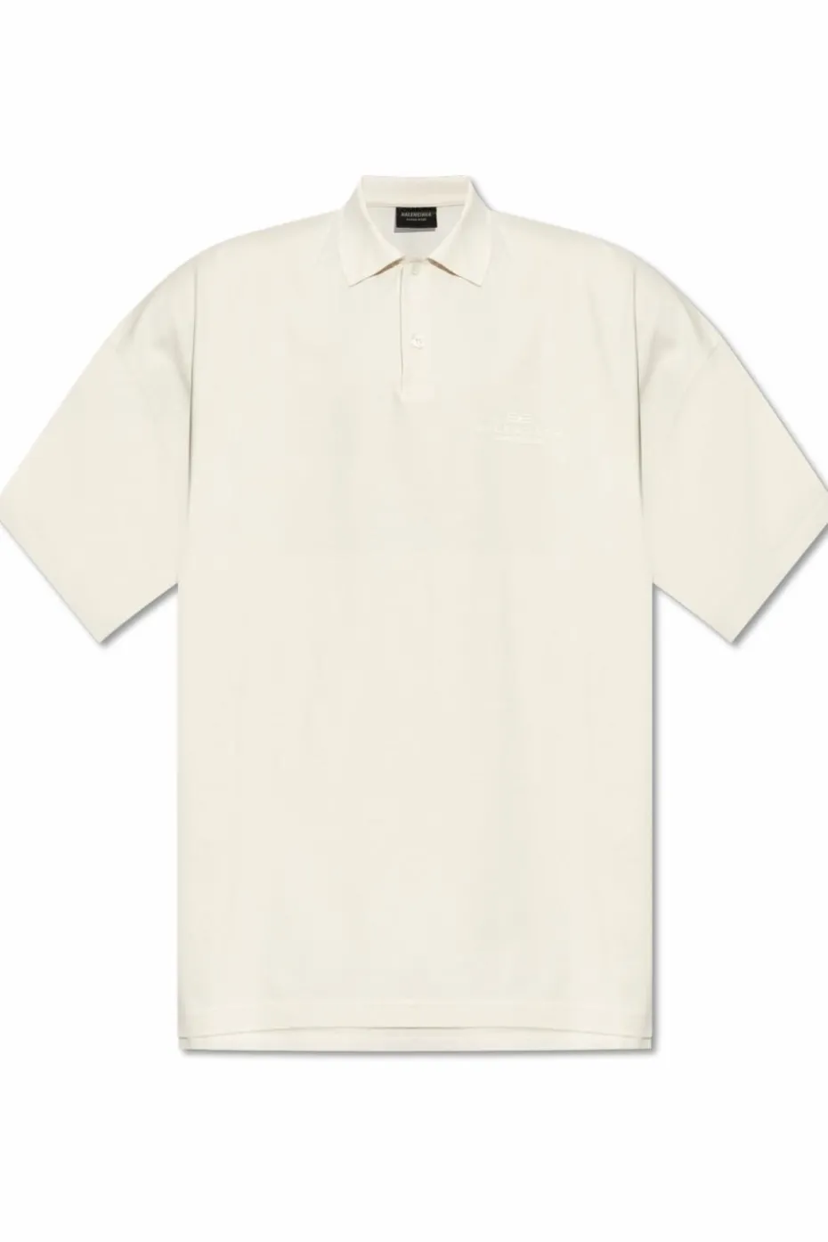 Balenciaga cream Polo with logo