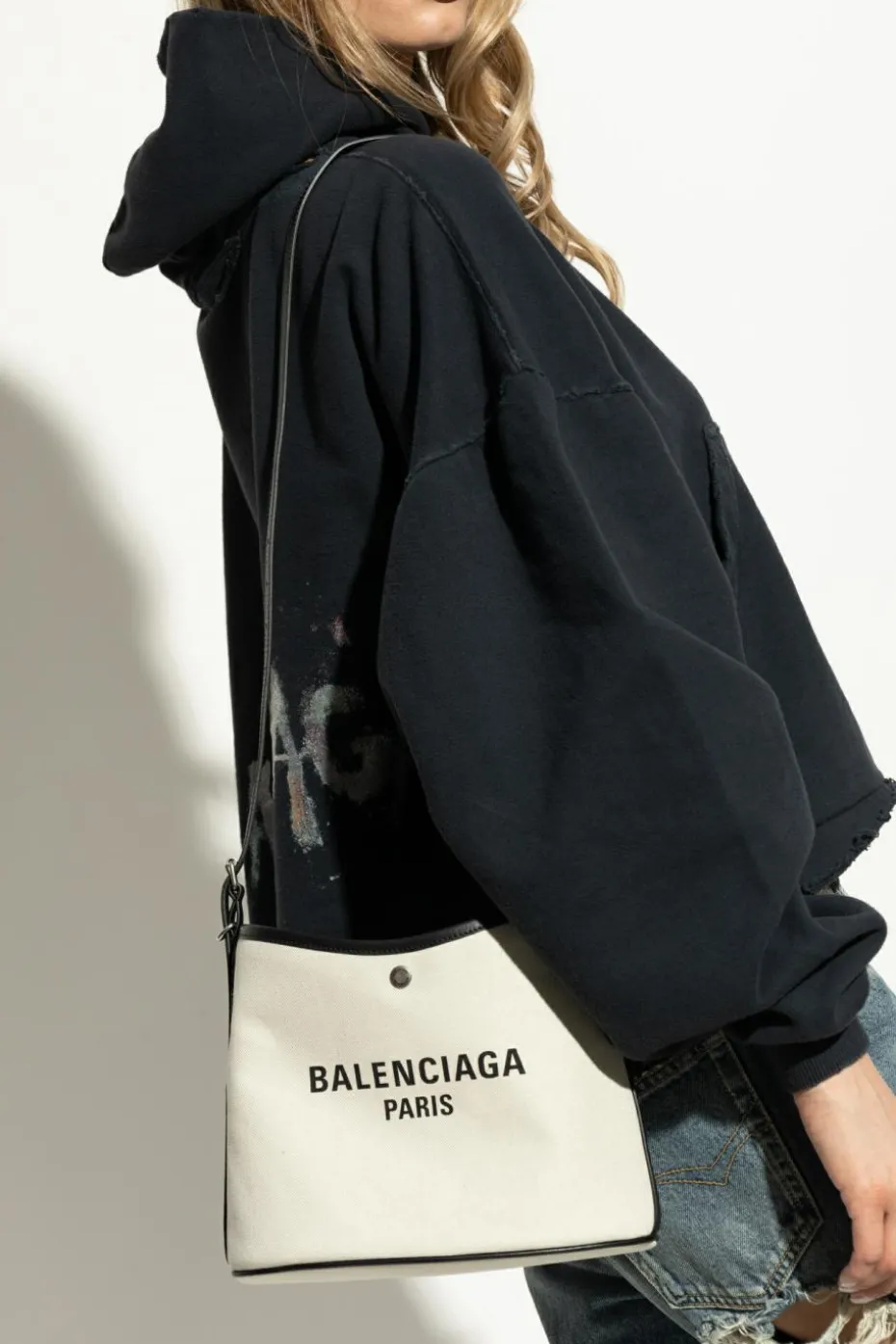 Balenciaga cream Shoulder bag `Biarritz`