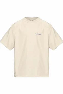 Balenciaga cream T-shirt with vintage effect