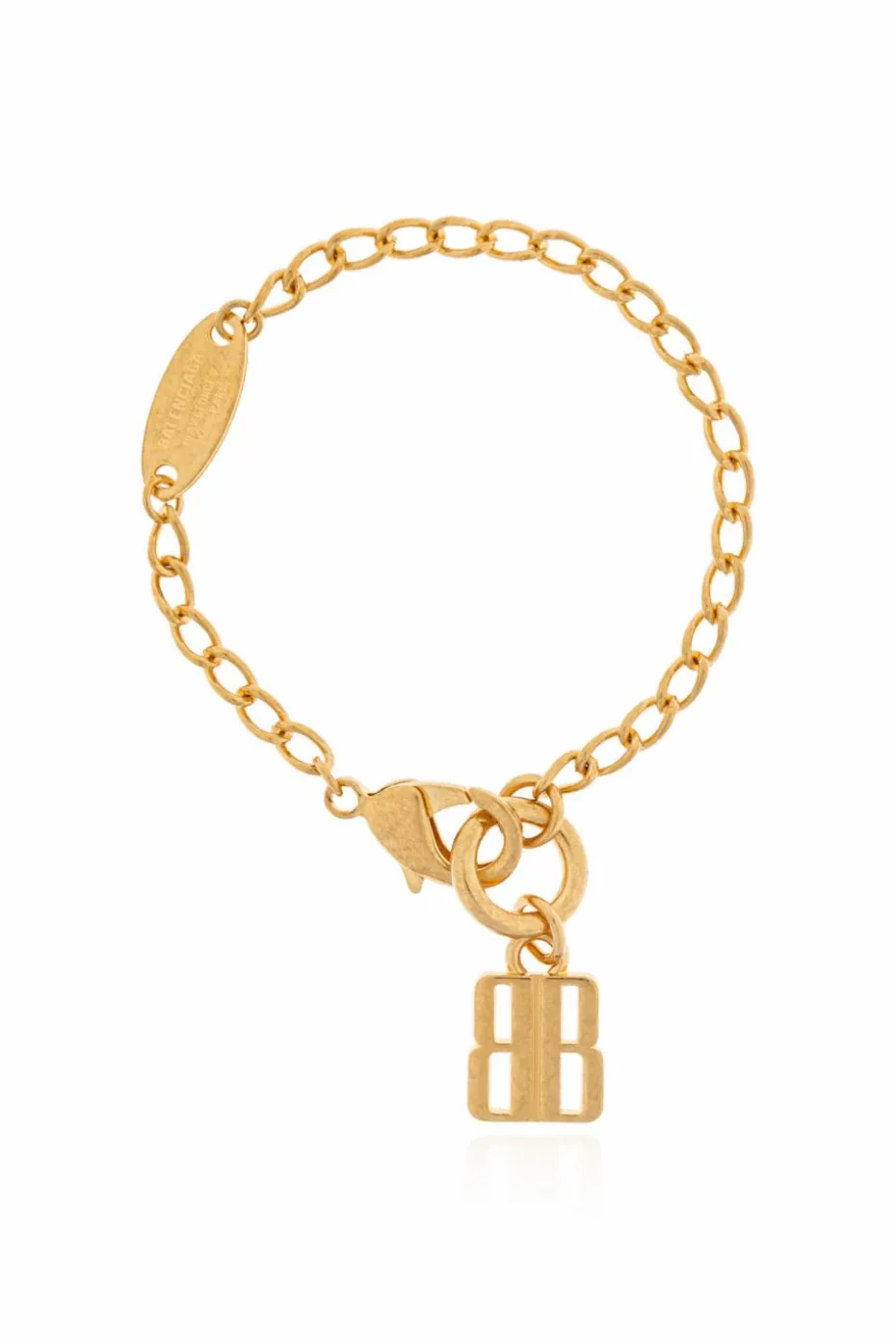 Balenciaga GOLD Bracelet with a logo-shaped charm