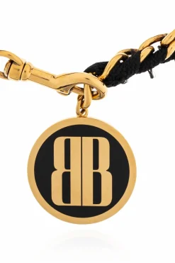 Balenciaga GOLD Short necklace with round pendant