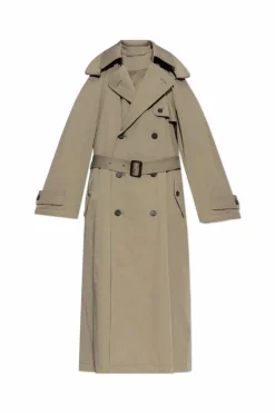 Balenciaga GREEN Dress with coat motif