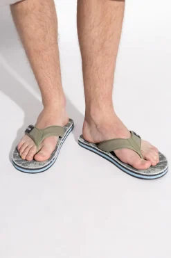 Balenciaga GREEN Flip-flops with logo