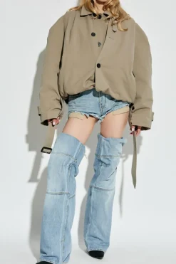 Balenciaga GREEN Jacket with `vintage` effect