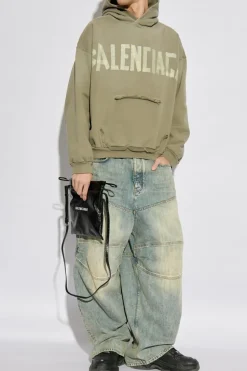 Balenciaga GREEN Sweatshirt with vintage effect