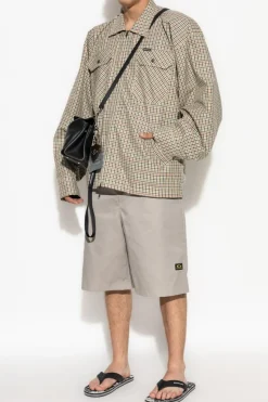 Balenciaga GREY Bermuda shorts with logo
