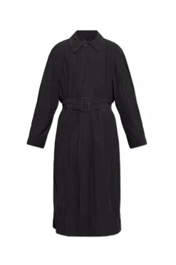Balenciaga GREY Coat with check pattern