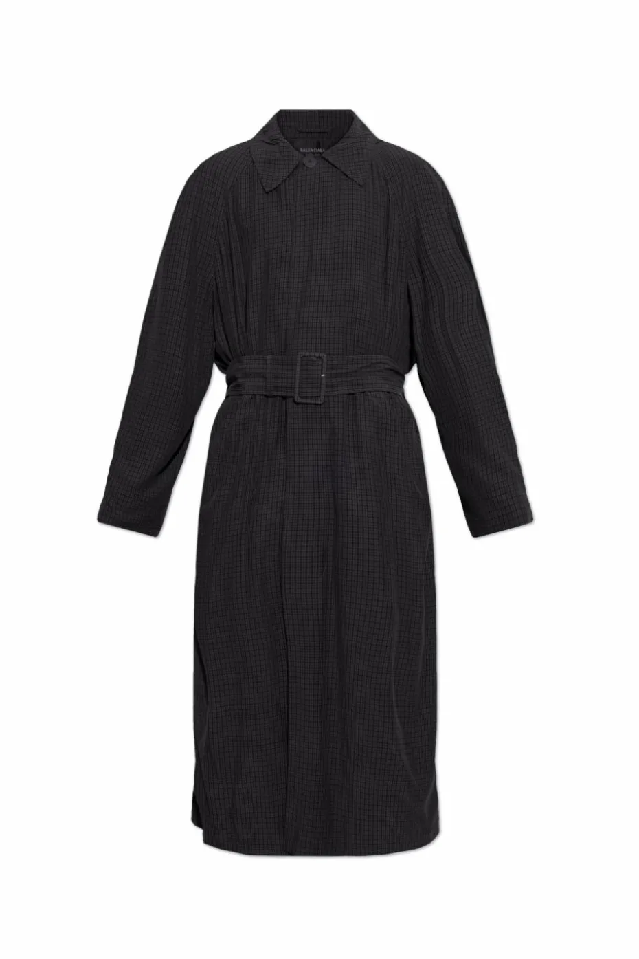 Balenciaga GREY Coat with check pattern